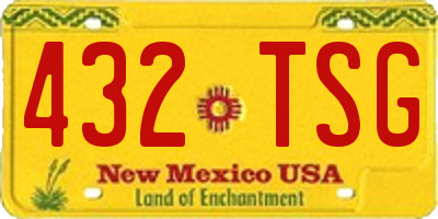 NM license plate 432TSG
