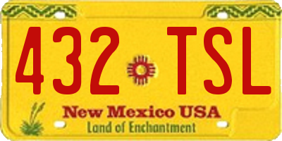 NM license plate 432TSL