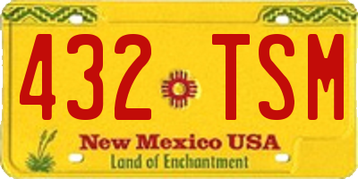 NM license plate 432TSM