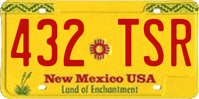NM license plate 432TSR