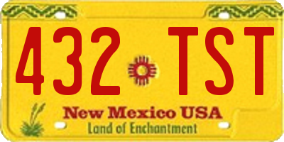NM license plate 432TST