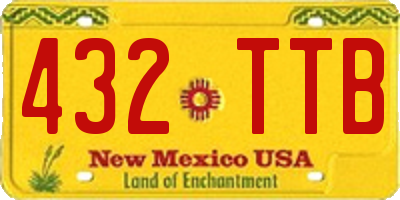 NM license plate 432TTB