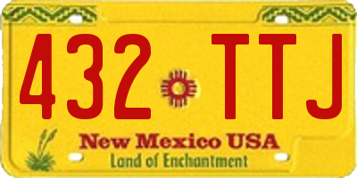 NM license plate 432TTJ