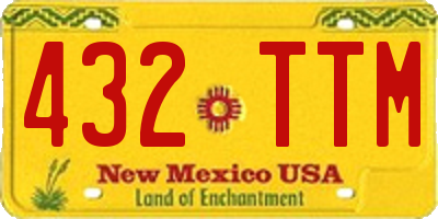 NM license plate 432TTM