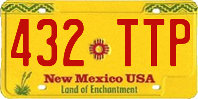 NM license plate 432TTP