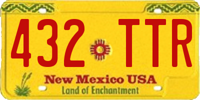 NM license plate 432TTR