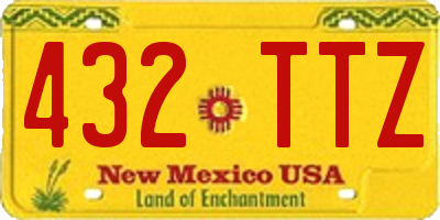 NM license plate 432TTZ