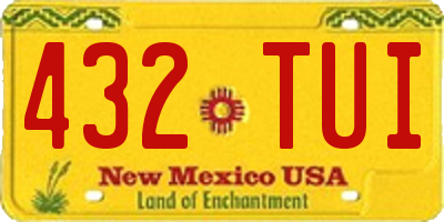 NM license plate 432TUI