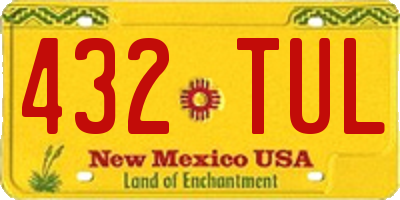 NM license plate 432TUL