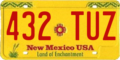 NM license plate 432TUZ