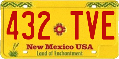 NM license plate 432TVE