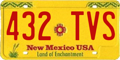 NM license plate 432TVS