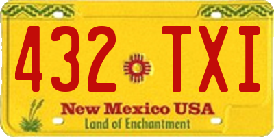 NM license plate 432TXI