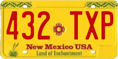 NM license plate 432TXP