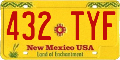 NM license plate 432TYF