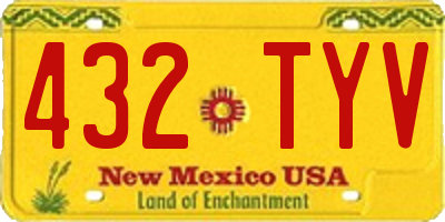 NM license plate 432TYV