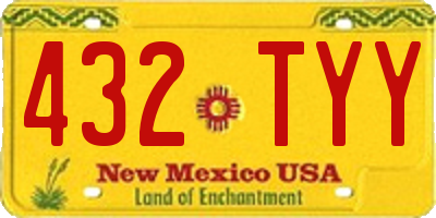 NM license plate 432TYY