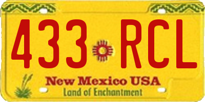 NM license plate 433RCL
