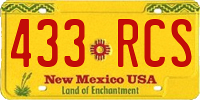 NM license plate 433RCS