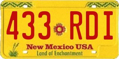 NM license plate 433RDI