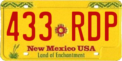 NM license plate 433RDP