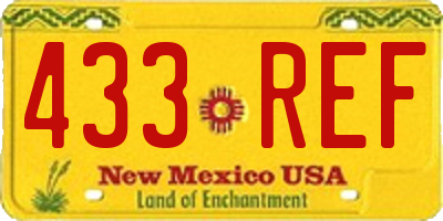 NM license plate 433REF