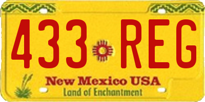 NM license plate 433REG