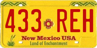 NM license plate 433REH
