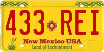 NM license plate 433REI
