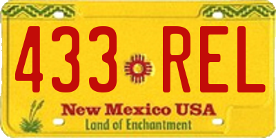 NM license plate 433REL