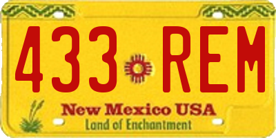 NM license plate 433REM