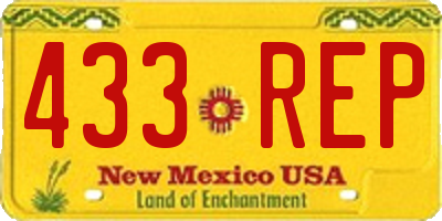 NM license plate 433REP