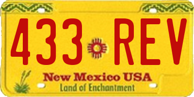 NM license plate 433REV