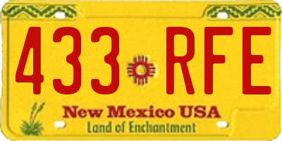 NM license plate 433RFE