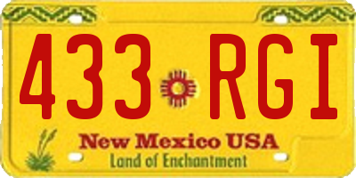 NM license plate 433RGI