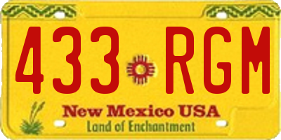 NM license plate 433RGM