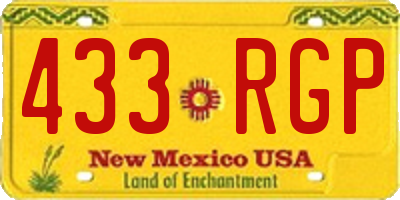 NM license plate 433RGP