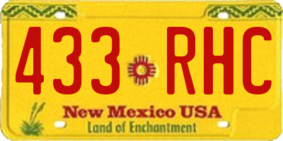NM license plate 433RHC