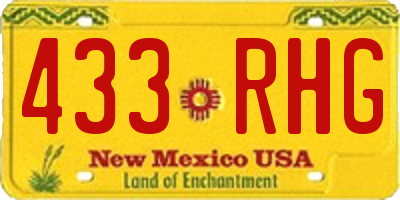 NM license plate 433RHG