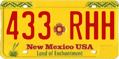 NM license plate 433RHH