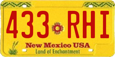 NM license plate 433RHI