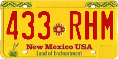 NM license plate 433RHM