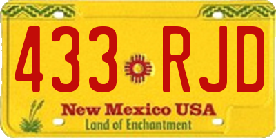 NM license plate 433RJD