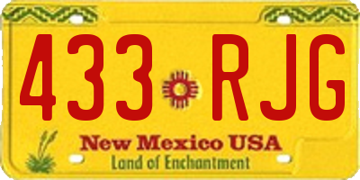 NM license plate 433RJG