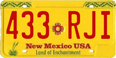 NM license plate 433RJI