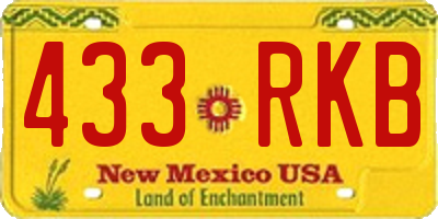 NM license plate 433RKB