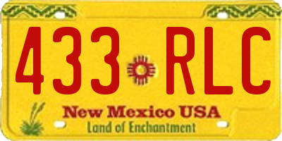 NM license plate 433RLC