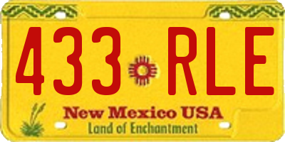 NM license plate 433RLE