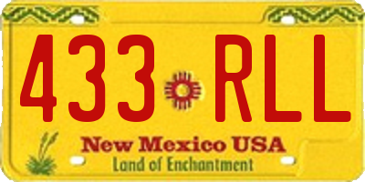 NM license plate 433RLL