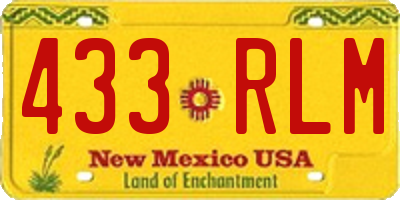 NM license plate 433RLM